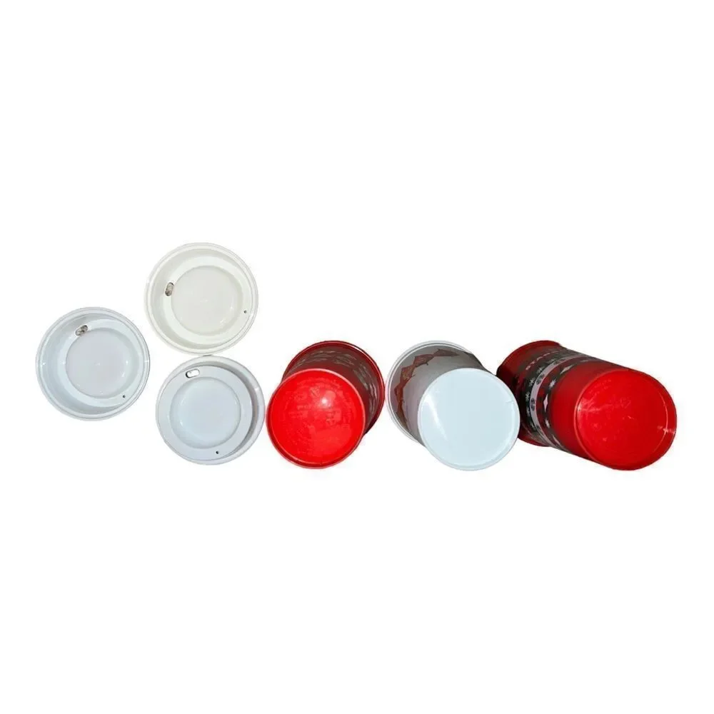 Starbucks Set of Three Plastic Reusable Cups 16 Oz with Lids Christmas Fall 2013